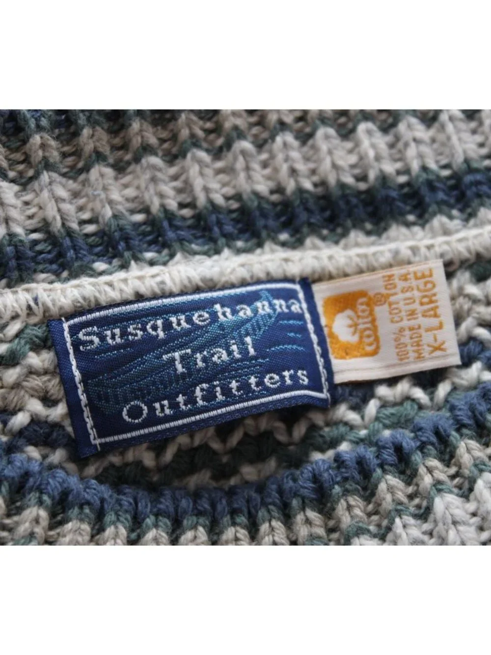 Vintage Men's Sweater Size XL Pullover Chunky Knit Retro Grandpa Preppy 90s USA